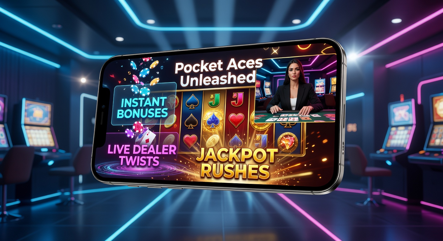 Dynamisches Mobile-Slot-Spiel mit leuchtenden Boni-Symbolen und live Dealer-Elementen auf Smartphone-Bildschirm